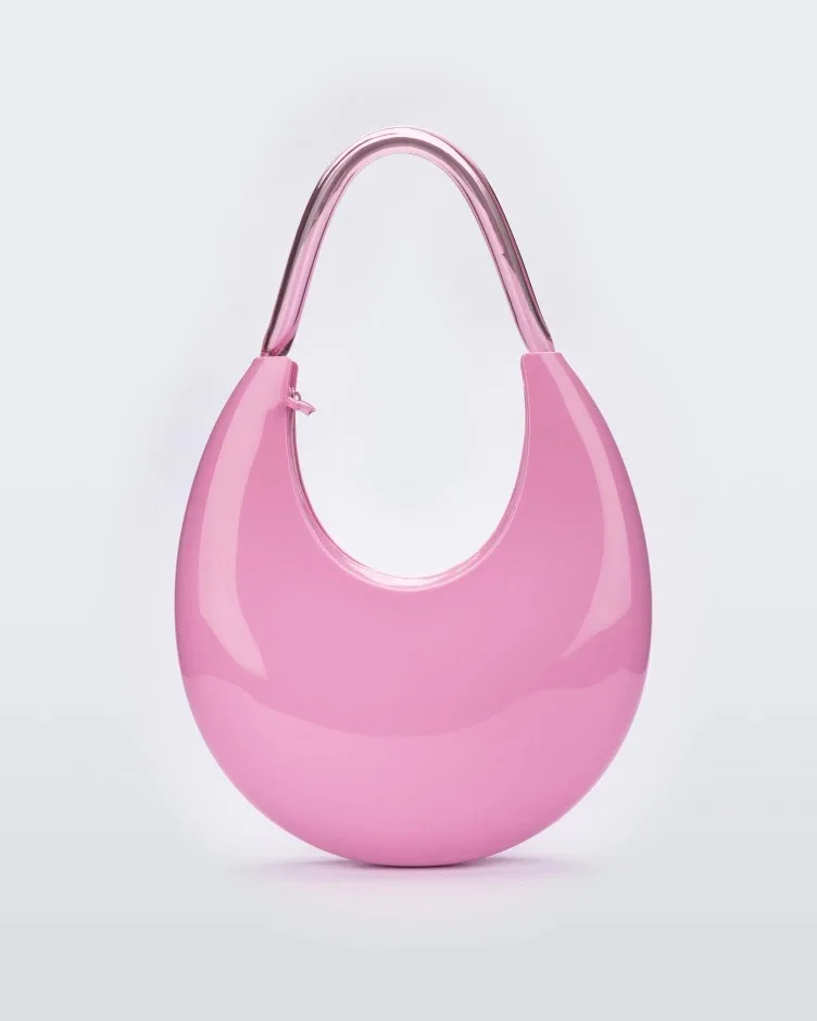 2024 Niche Design omen\'s Jelly Club Crescent Bag Fashion Ladies New Pvc Underarm Bag Ins Moon Bag