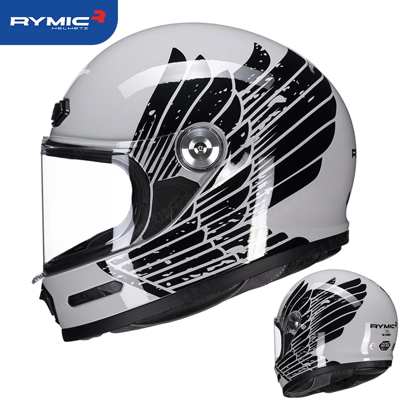 

Retro Style Cafe Racer Motorcycle Helmet Moto Capacete Handmade Downhill AM DH Cross Full Face Moto Helmets Cascos Casuqe DOT