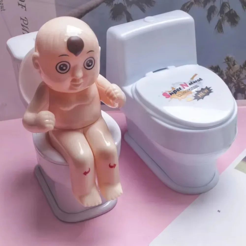 مزحة نكتة بخ لعبة المرحاض المياه للأطفال خدعة لعبة مضحك التدفق المزحة المرحاض اللعب دمى الكرتون الجدة هدية عيد ميلاد