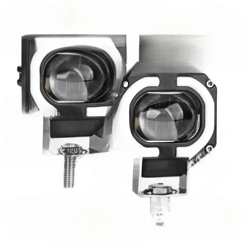 For Motorcycle LED Spotlight Electric Vehicle Modified Headlight High and Low Beam Integrated Super Bright Cut Line Lens Strong
