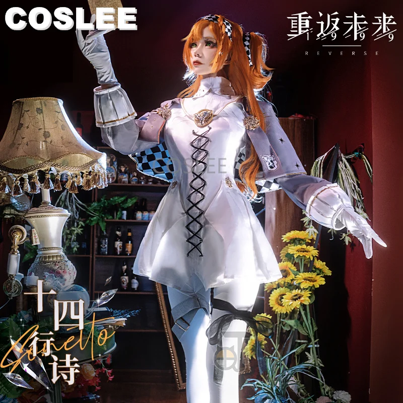 COSLEE Reverse:1999 Sonetto Cosplay Costume British Style Game Suit White Dress Role Play Halloween Party Outfit Women New 2023