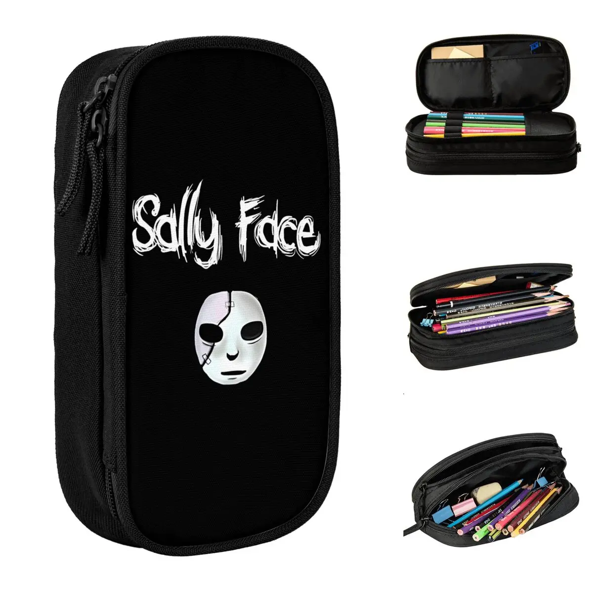 Game Sally Face Gift For Fans Pencil Case gamer Pen Holder Bags Kids Large Storage School Supplies Gift Pencil Box