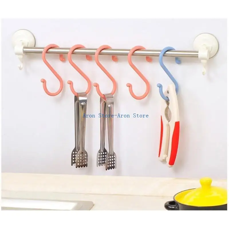 H3CF S Hooks Set of 8 Plastic Portable Multipurpose Hanger