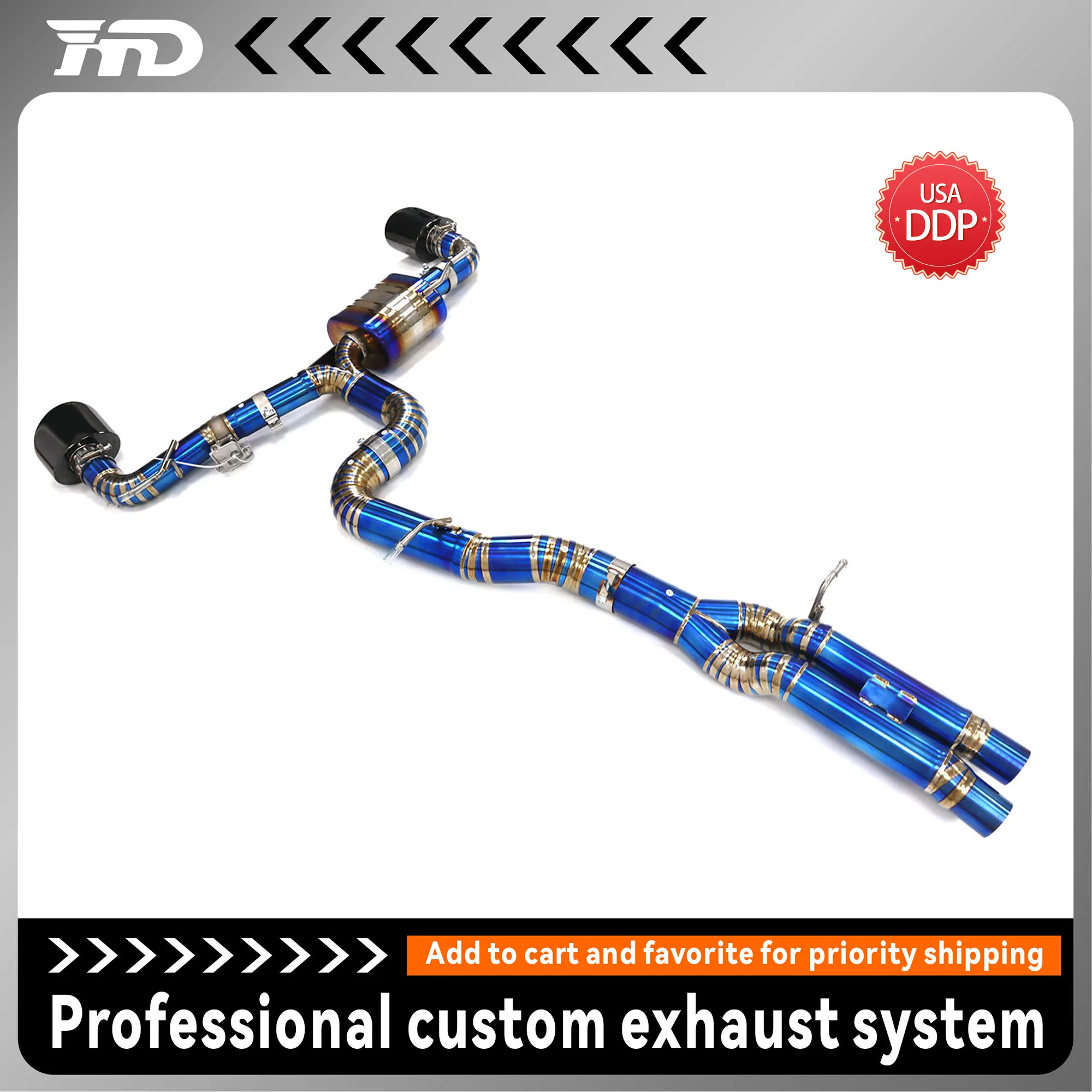 

Для Audi TTRS 8J 2.5T выхлоп Catback с клапаном, односторонний барабан, конструкция одностороннего клапана, выхлопная труба из титанового сплава HMD