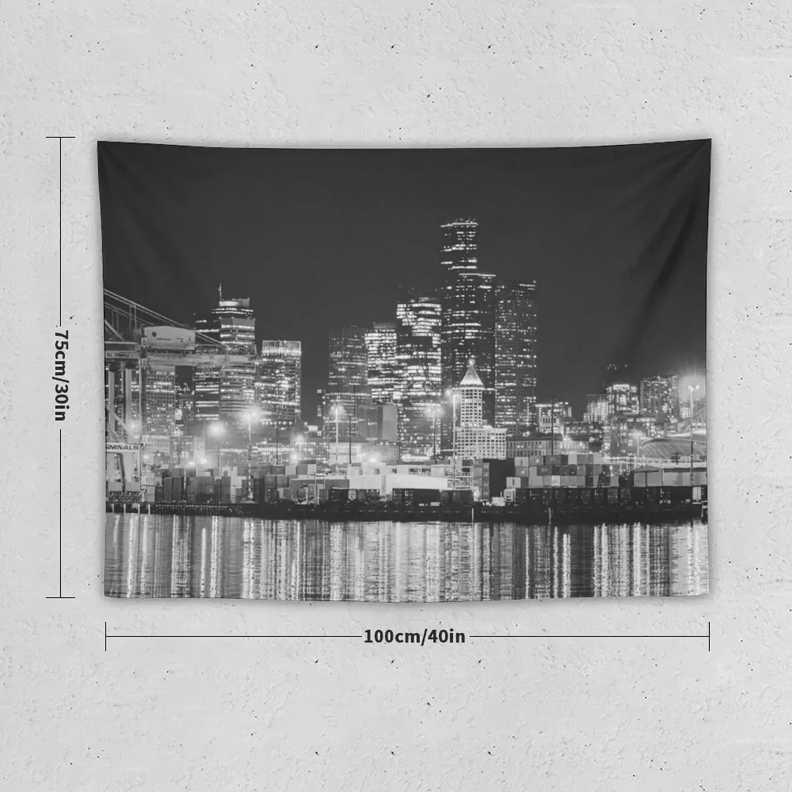 Seattle sky line Tapestry Decorations For Room Home Decorations Tapestry