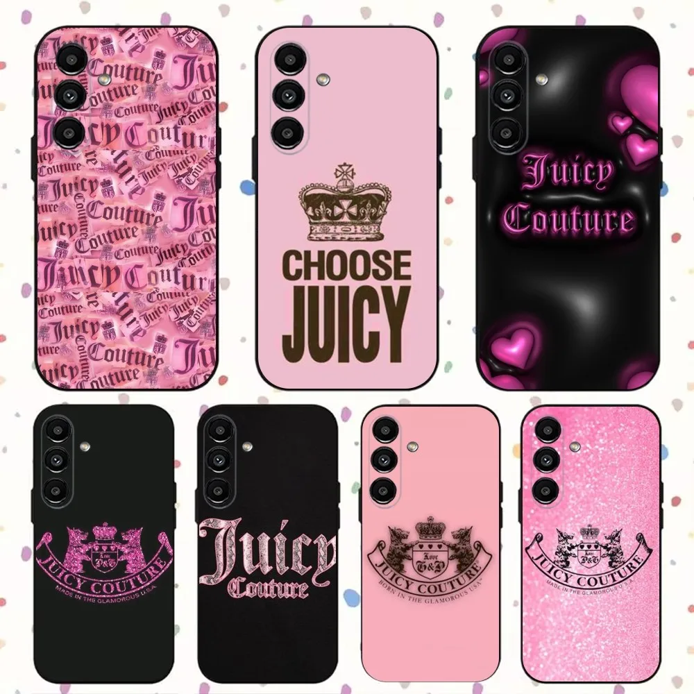 J-Juicy C- Couture  Phone Case For Samsung S24,S21,S22,S23,S30,Ultra,S20,Plus,Fe,Lite,Note,10,9,5G Black Soft Cover