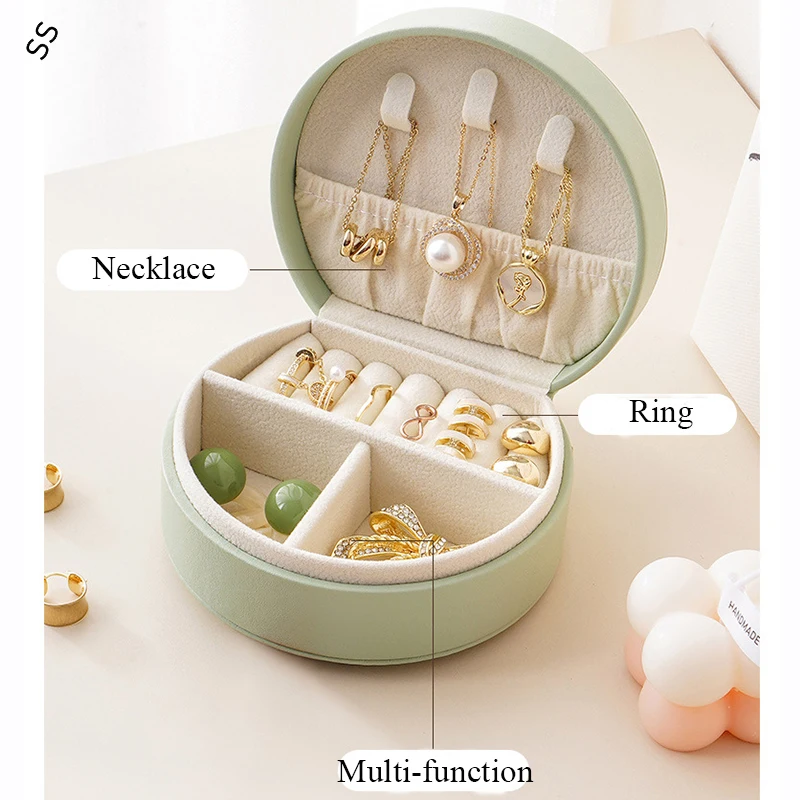 Fashion Jewelry Accessories Carrying Cases Handbags Element Designed Necklaces Rings Earring Studs Storage Boxes for Women Easy