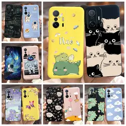For Xiaomi 11T Pro Case Mi 11T Cute Dinosaur Cartoon Cover Soft Silicone Phone Case For Xiaomi Mi 11T 11TPro Fundas Coque Bumper