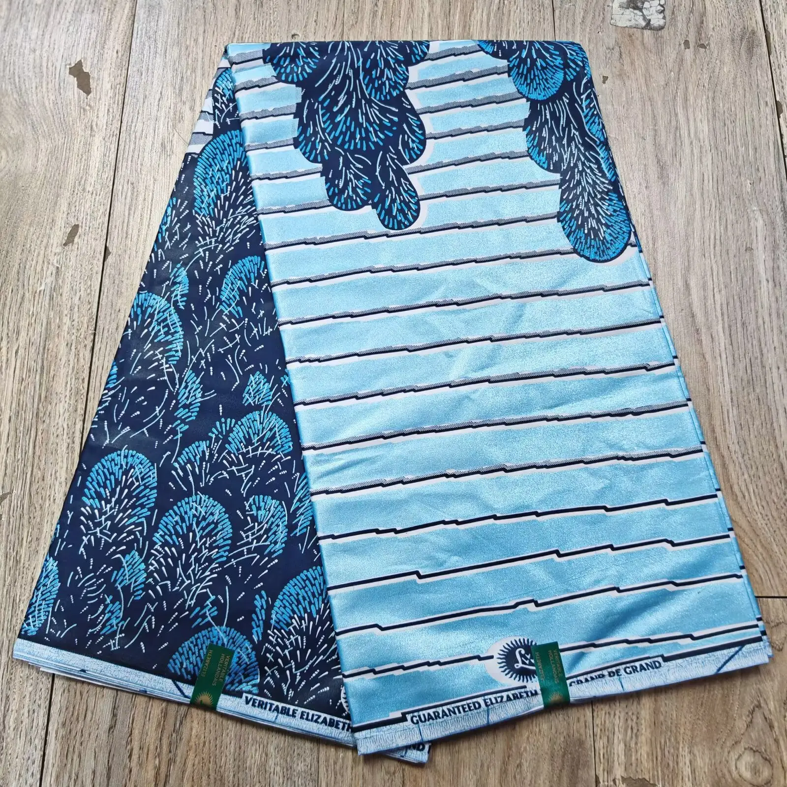 Nouvel arrivage – Tissu africain imprimé Ankara en coton véritable, garanti authentique, 6 yards, 100 % coton