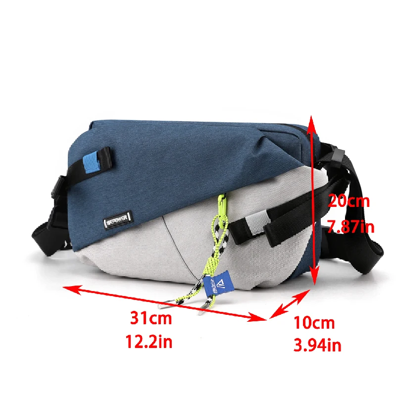 High Quality Oxford Cloth Panelled Crossbody Bags Outdoor Durable Storage Chest Packs Unisex Long Shoulder Strap Shoulder Bag