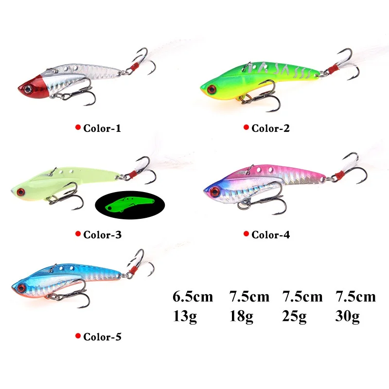13g/18g/25g/30g Fishing Jig Spoon Lures VIB Metal Blade Baits Fishing Spoon Crankbaits for Trout Bass Salmon Lure - Image 6
