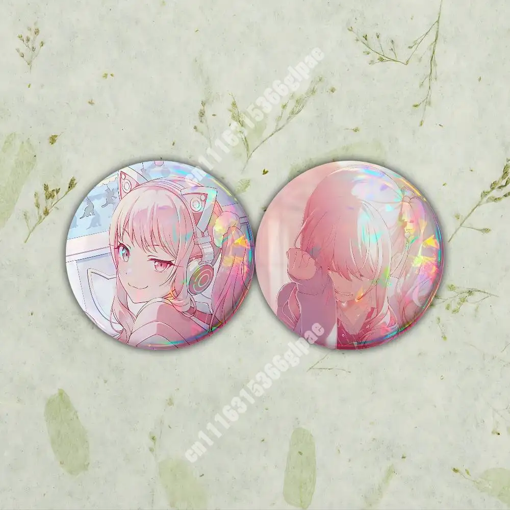 P-Project Sekai Akiyama Mizuki 25 Nightcord Pin Badge 2PC Sets for Clothes & Accessories & Bags Metal Button Vibrant Collection