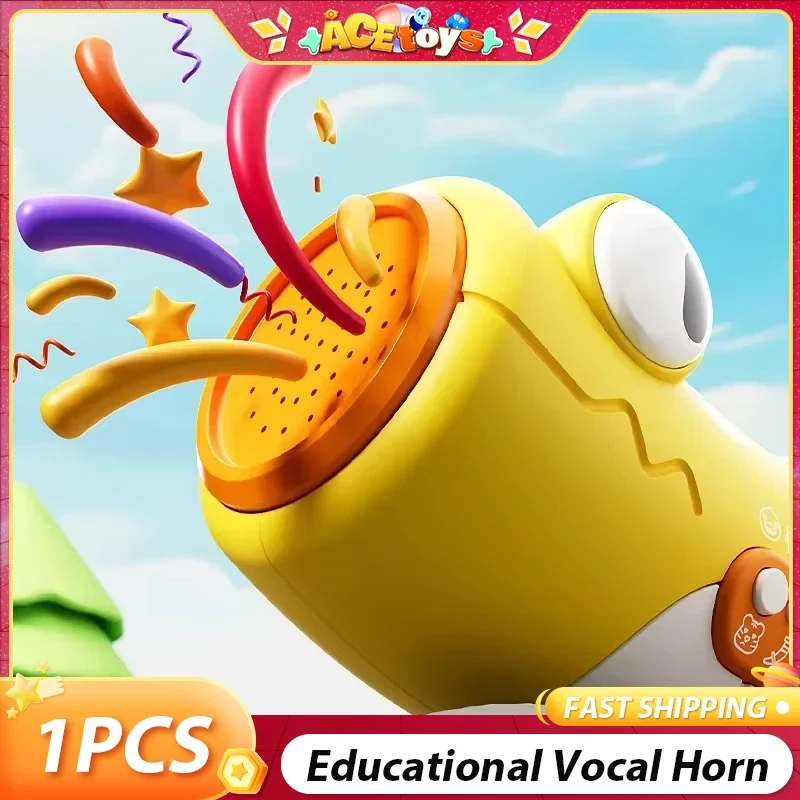 Giocattoli educativi per bambini Corno carino Divertimento sicuro e piacevole Cavità della bocca del bambino Allenamento muscolare Giocattolo vocale liscio