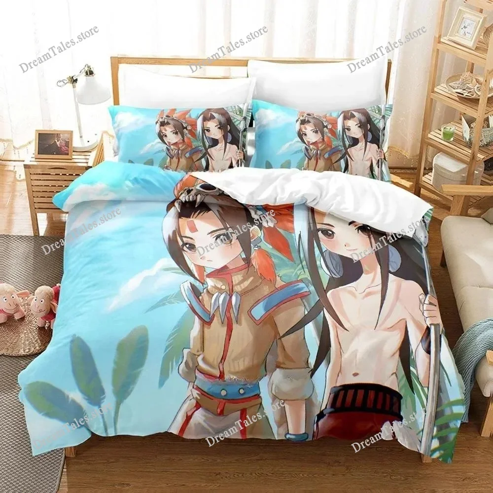 

Shaman King Personality 3D Printing Bedding Set Cartoon Anime Adult Kid Bedroom Duvet Cover Sets Home Textiles Luxury Gift