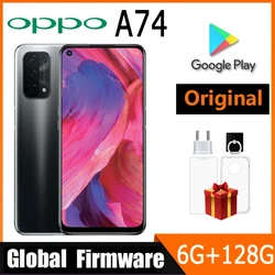 Telefony komórkowe OPPO A74 5G Globalne oprogramowanie sprzętowe Snapdragon 480 Kamera Dual SIM 48.0MP 6GB RAM 128GB ROM 6.5