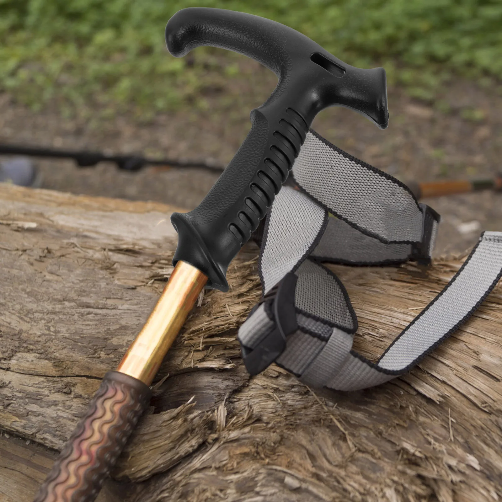 

20pc Black T shaped Handles for Walking Cane Stick Ergonomic Replacement Knob Outdoor Wood Travel Men Women Glossy Hardwood