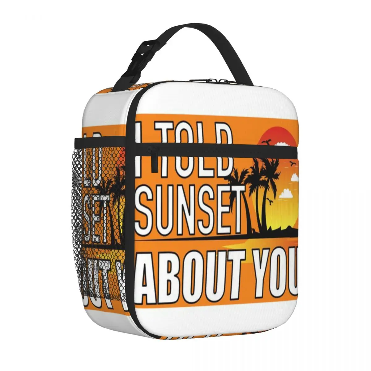 Hot Sale I Told Sunset About You Three Compartment Thermal Lunch Bag Office Lunch Waterproof Lunch Bag