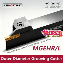 MGEHR1010 MGEHR/L1212 MGEHR1616 MGEHR2020 MGEHR2525 MGEHR3232 portaherramientas de ranurado externo CNC herramienta de torneado ranurado barra de perforación