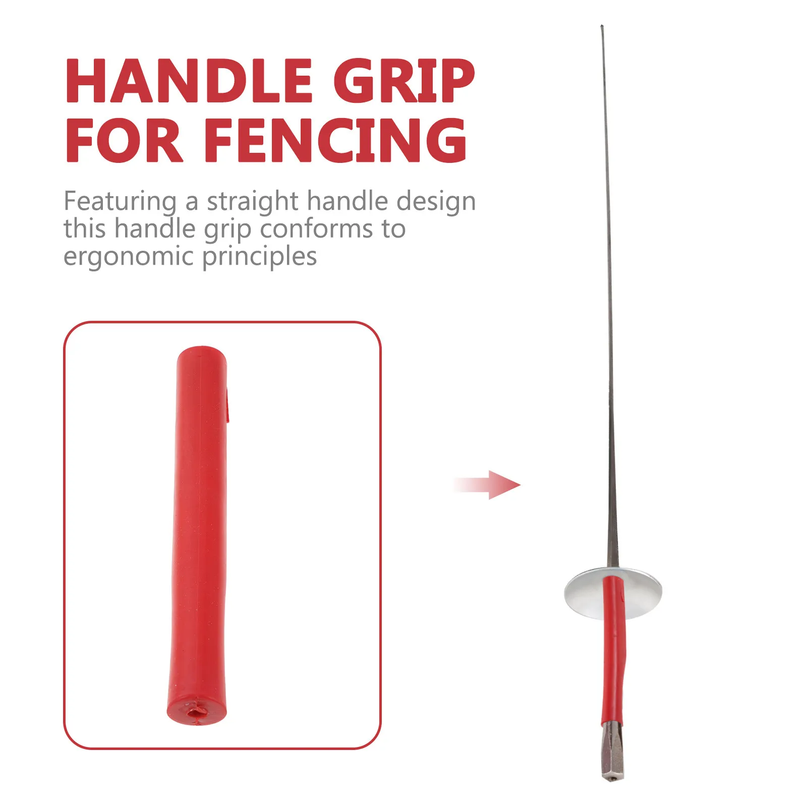 

Fencing Handle Grip Replacement Fencing Epee Foil handle Sabre Rubber Straight Grip For Training Competition Non-Slip Ergonomic