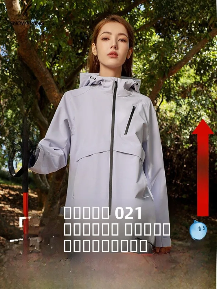 

Snow Flng 2026 Autumn New Women's Outdoor Mountain Series Sport Casual Jaet Waterproof Ele Functional Commute Sle
