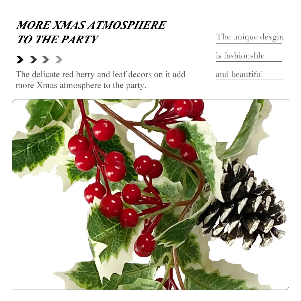 

Indoor Christmas Rattan Decoration Berries Decorations Metallic Line Garland Garlands