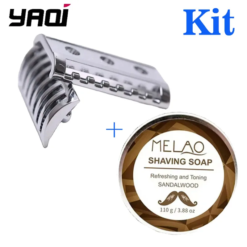

YAQi Chrome Knight-Helmet Safety Razor Head - Replacement Blade for Shaving Razors and Shaving Soap Kits