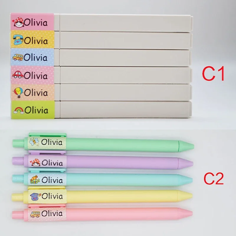 120Pcs Name Tag Sticker Customize Waterproof Stickers Children School Stationery Water Bottle Pencil Kawai Name Labels for Kids