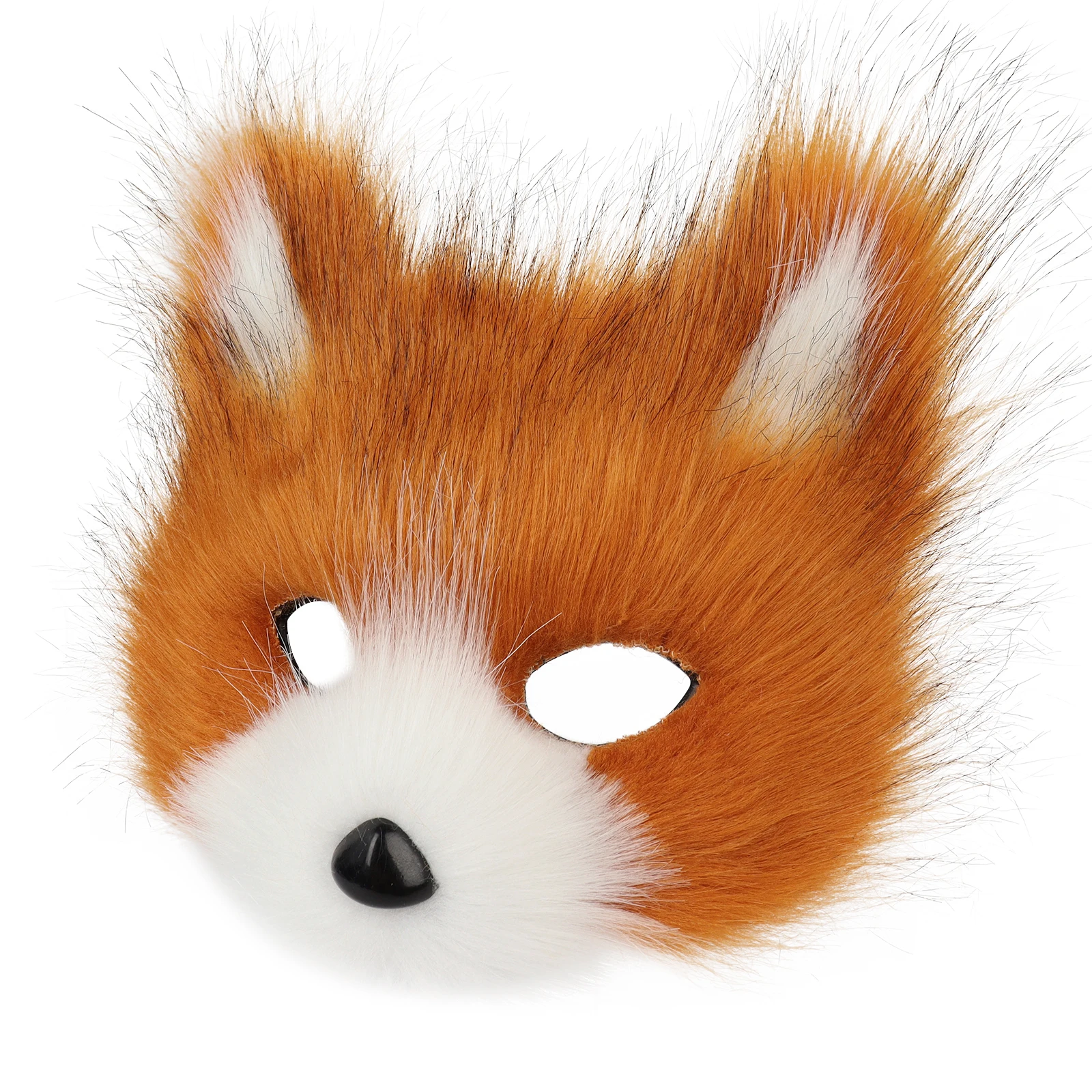Kunstpelz Fuchs Maske Pelziges halbes Gesicht Tier Katze Maske Halloween Cosplay Party Kostüm