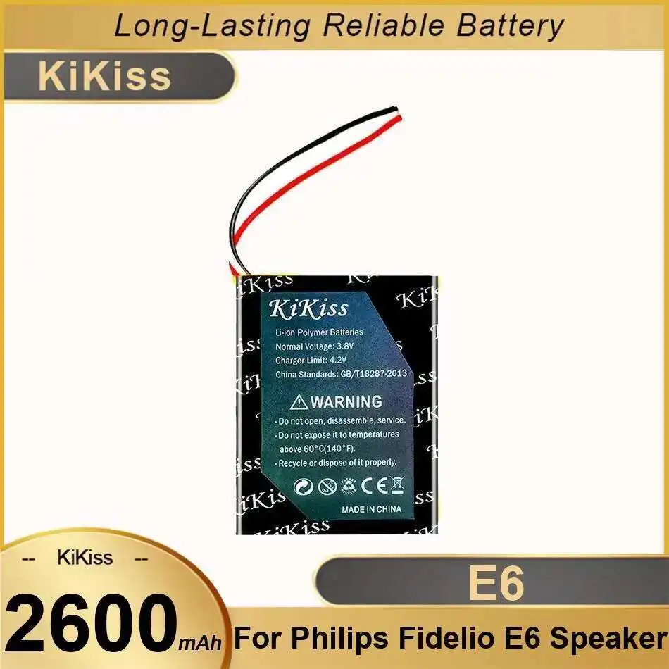 

Speaker Battery 2600Mah For Philips Fidelio E6 Good Low-Temperature Performance Lightweight