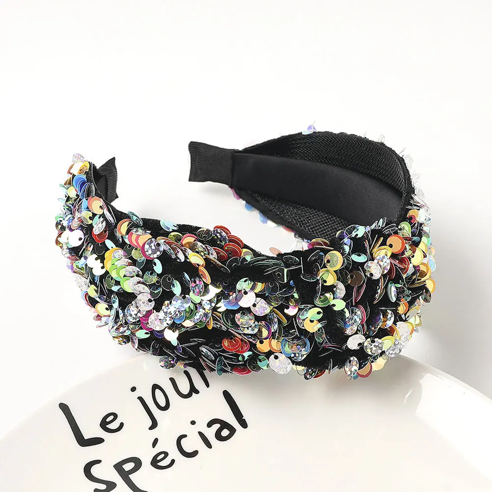 1 قطعة لغطاء الرأس خمر النساء أنيقة الشعر هوب كريستال عقال خمر عمامة خفيفة الوزن إكسسوارات الشعر #6