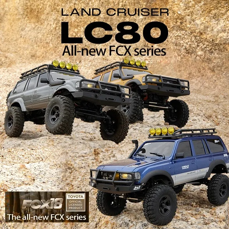 Fms Fcx18 1/18 Lc80 Land Cruiser Off-Road Four-Wheel Drive Remote Control Electric Climbing Vehicle Rc Simulation Car Model