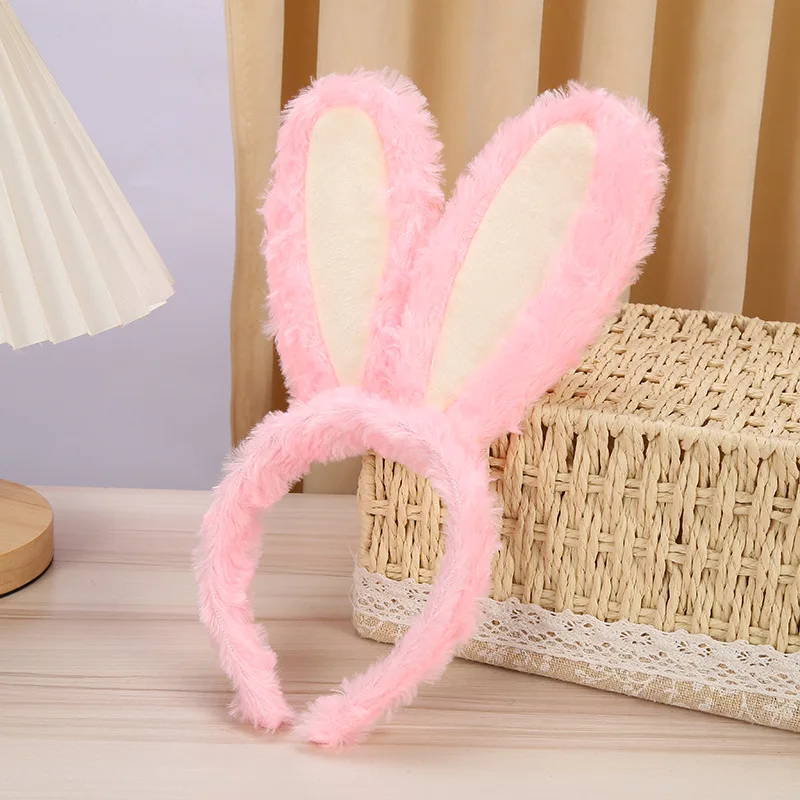 Cute Plush Rabbit Hair Bands Cartoon Bunny Ears Party Headhoop Women Easter Decoration Prom Dress Cosplay Prop Girl Gifts