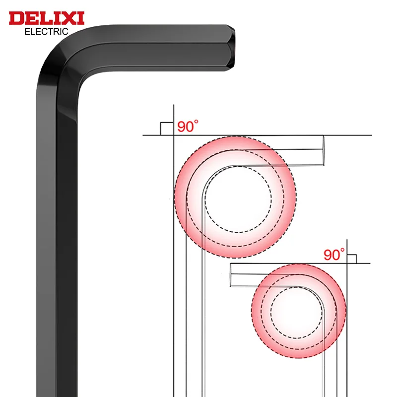 DELIXI ELECTRIC Allen Key Set，Allen Hex WrenchScrewdriverBox-packed Set，SleevUniversal Torque Long Metric,for VehicleMaintenance