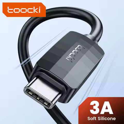 Toocki Silicone 3A USB Type C Cable for Xiaomi Samsumg Huawei POCO Lighting Cable for iPhone 14 13 12 11 Mobile Phone Cord