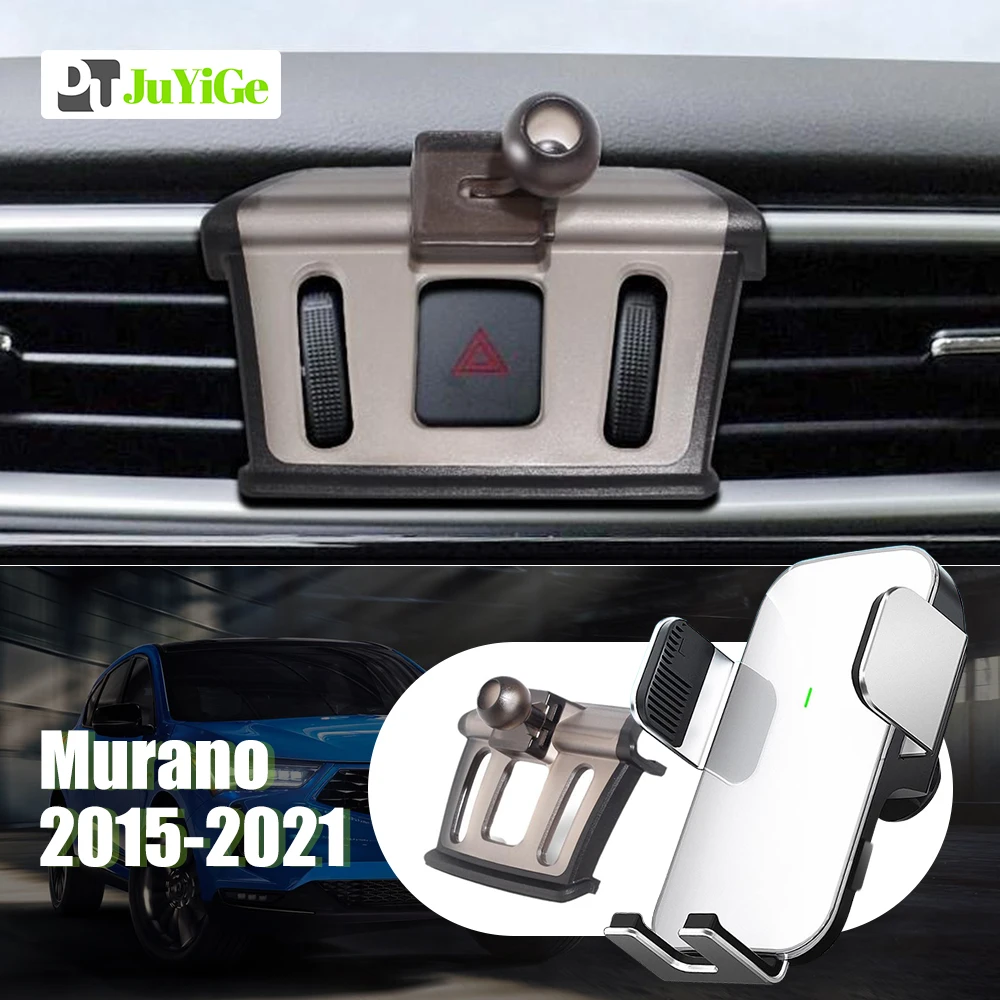 

For Nissan Murano Z52 2015-2021 2016 2017 2018 Car Mobile Phone Holder Special Fixed Bracket Solar Magnetic Wireless Charging