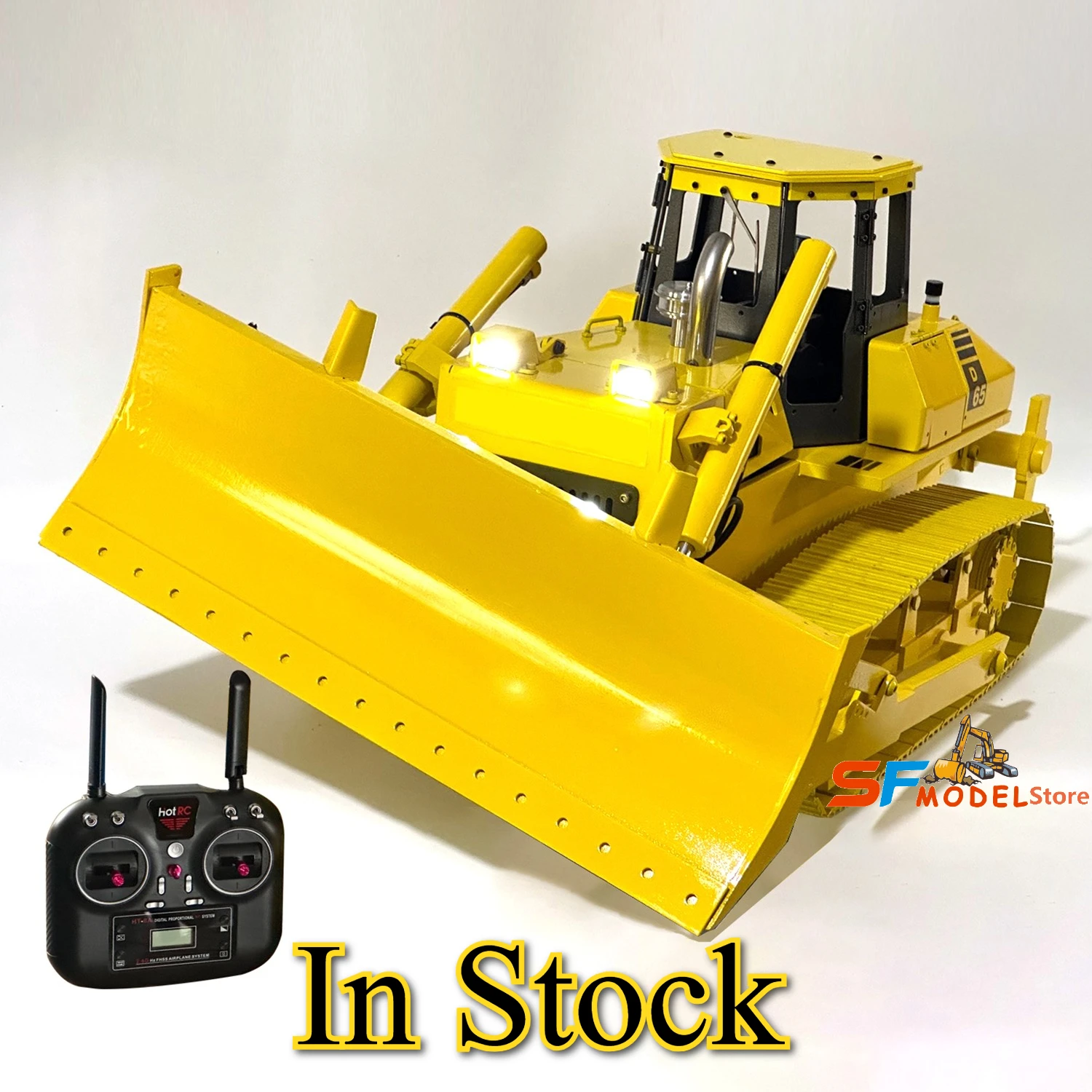 

1/10 Hydraulic RC Bulldozer Metal Model RTR Version with Lighting System Engineering Machinery Bulldozer Adult RC Car Toy