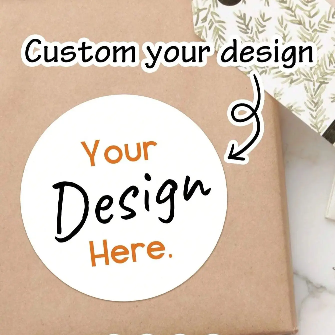 

1000 PCS Custom Stickers Customize Logo Label Sticker Personalized Packaging Labels Design For Wedding Birthday Baptism and Food