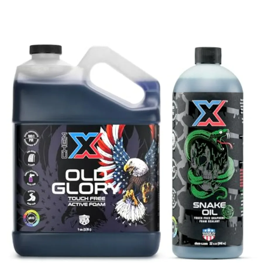 

Beginner Touch-Free Clean + Seal Bundle: Old Glory Touch-Free Active Foam Wash 1g + Snake Oil Venom Graphene Ceramic Foam Seala