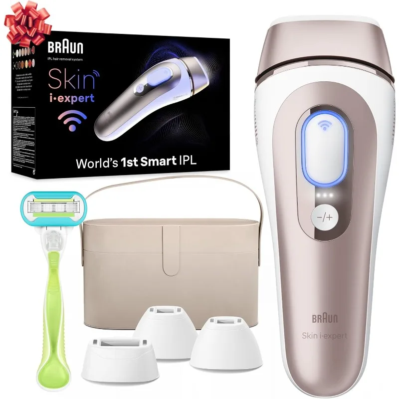 

Braun IPL Skin i·expert, домашняя эпиляция, праздничные подарки для женщин и мужчин с бесплатным приложением, туалетный столик, бритва Venus