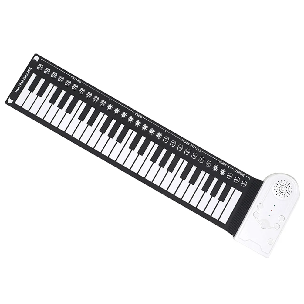 

49 Keys Portable Foldable Electronic Piano Keyboard Built-in Speaker Travel Roll up Hand Musical Instruments Keyboard