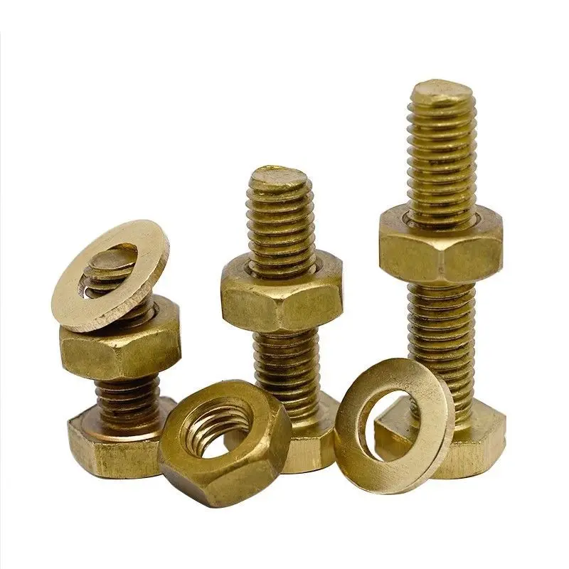 Bolt and nut combination; screw copper material Customization supported