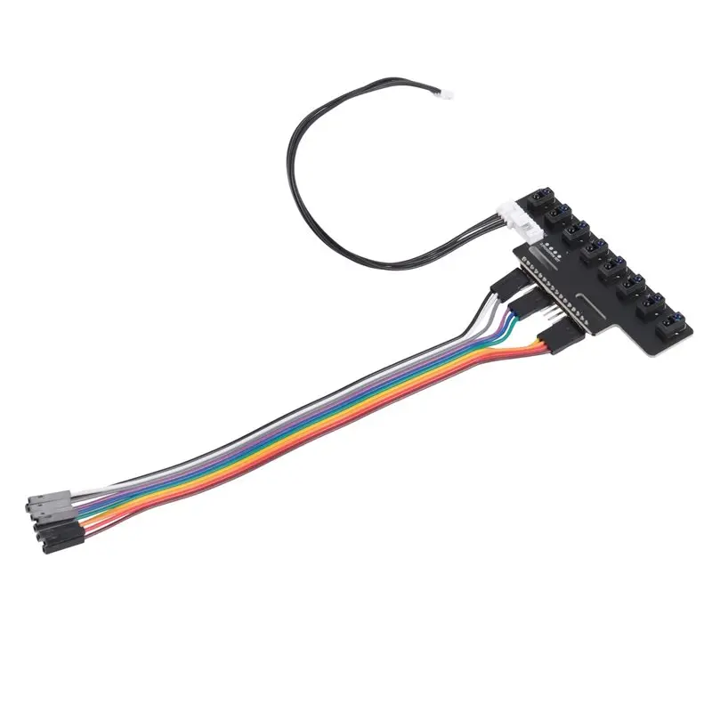1PCS 8 Channel High Precision Electronic Infrared Line Tracking Sensor Module Support Automatic Calibration