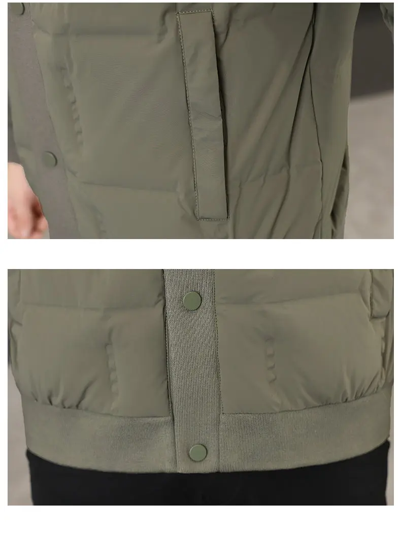 Hochwertige Herren-Einreiher-Daunenjacken 2026 Winter Premium Kurze Wattierte Puffer-Mäntel Oberbekleidung Parkas Oberteile Kleidung – Detail 17
