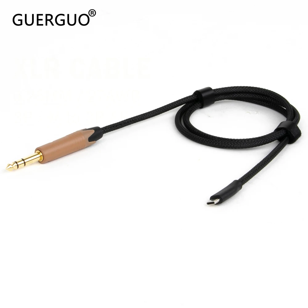 USB Type C to 6.35/6.5mm 1/4 inch TRS Male Audio Cable Adapter Stereo Cord Compatible with Amplifier,Speaker,Mixing Console