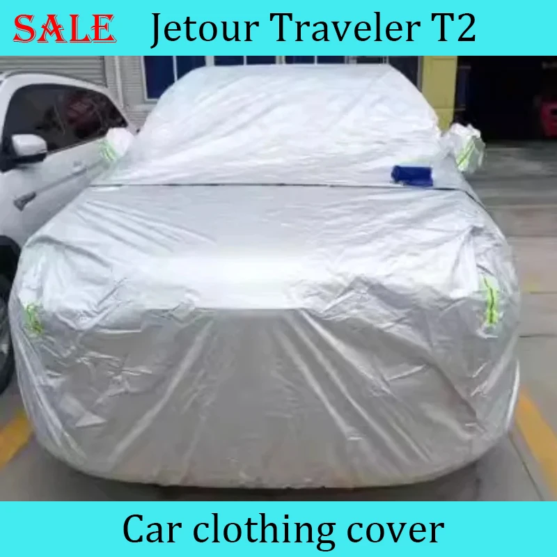 Fit for JETOUR Traveler T2 2023+ Car Thickened Waterproof Windproof Rainproof Sunproof Heat-insulating SUV Off-road Car Cover