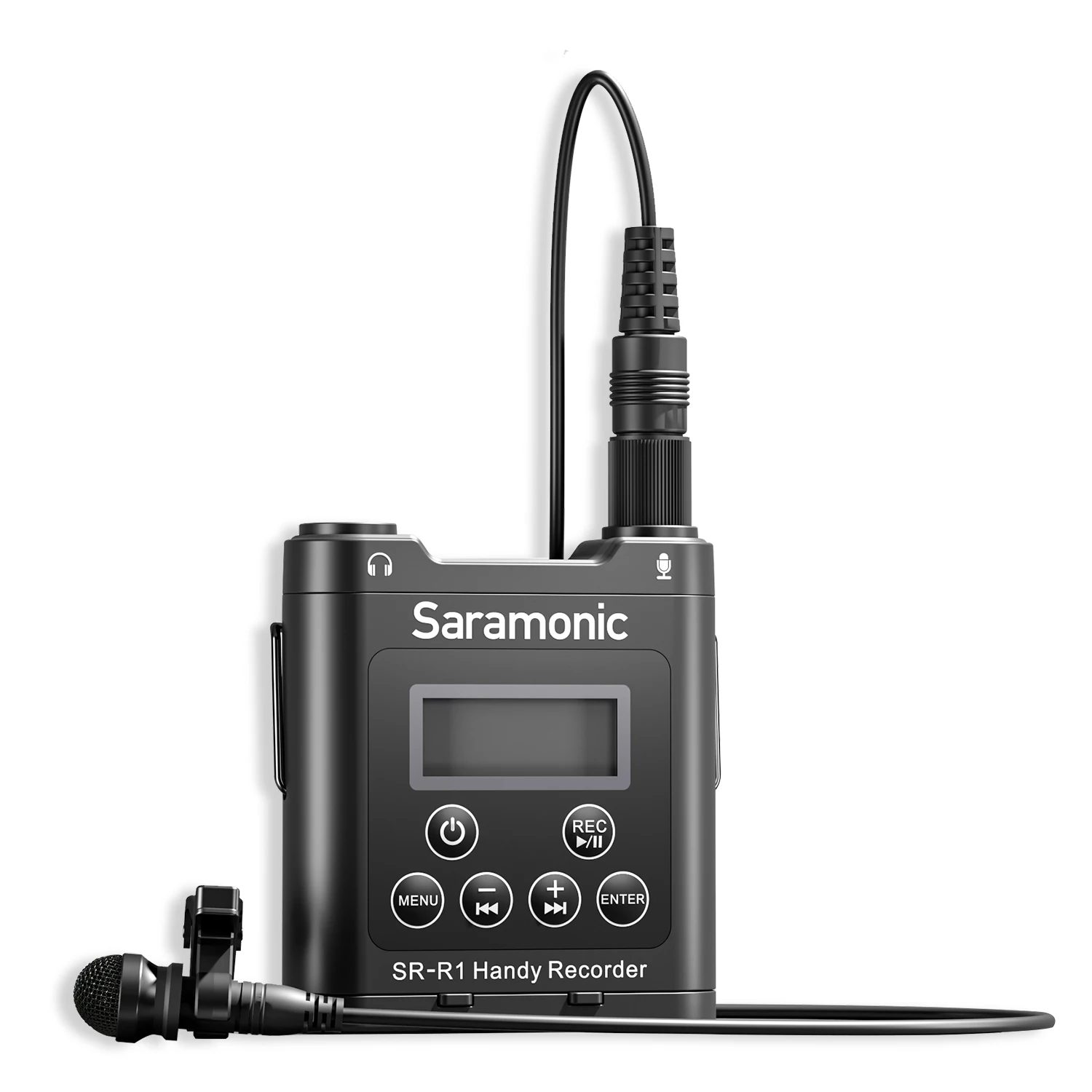 Saramonic SR-R1 Professional Stereo Audio Mini Handy Recorder with Sound Card Lavalier Microphone Interview Recording