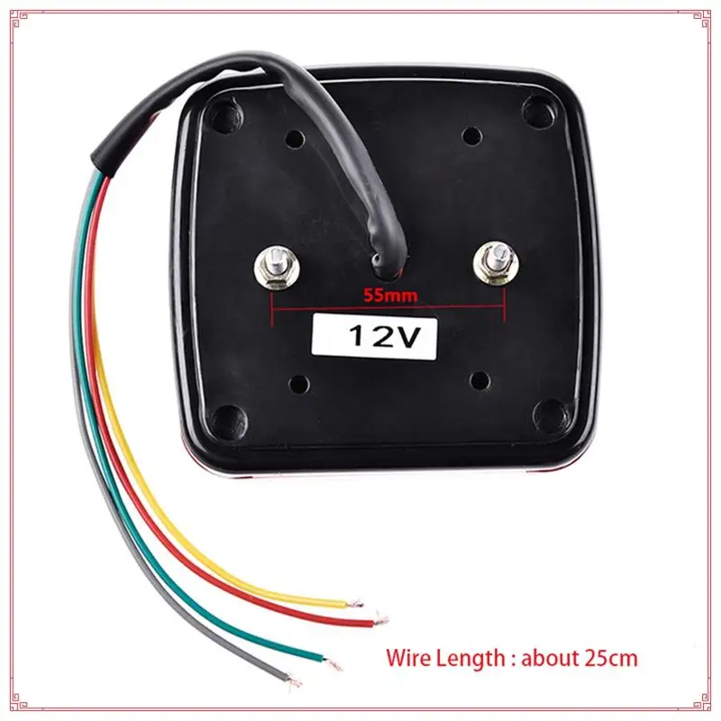 سحب الضوء الخلفي ل RV ATV دراجة نارية 2 قطعة 12 فولت 26LED مقاوم للماء سيارة الذيل ضوء مصباح مكبح وقف لوحة ترخيص عاكس #4