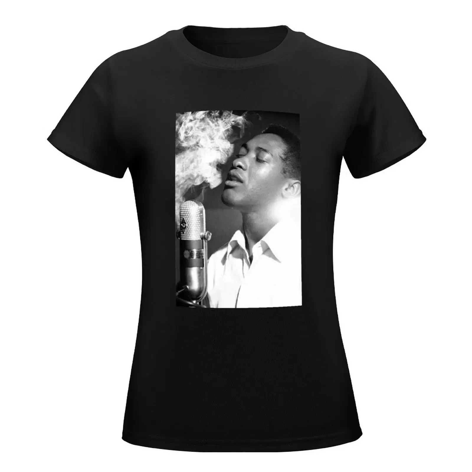 The Legend Sam Cooke Bw T-Shirt summer tops vintage clothes female western t shirts for Women