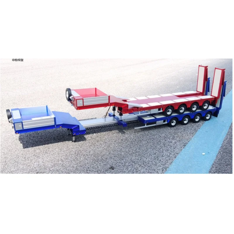 

Metal Skid-Steer Hydraulic RC Loader 4-Axle Steering Trailer for TAMIYA 1/14 RC Truck Scania Benz MAN Volvo Tractor Parts