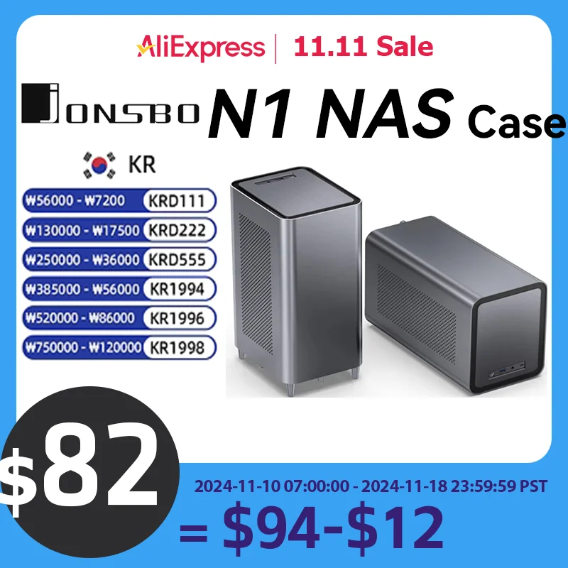 JONSBO N1 Klein chassis NAS PC-behuizing Opslag Alles-in-één server Multimedia Ondersteuning 5